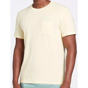 VRST Men's Washed Pocket Tee in Butter Yellow MAX100354 Sz. M NEW